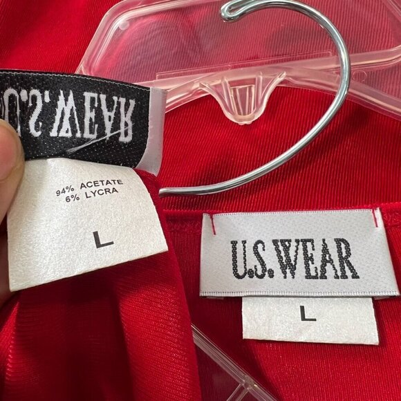 NWT red two piece slinky two piece co ord set pantsuit slacks dressy cocktail - Picture 10 of 14